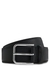 Italian-leather belt with pin buckle