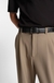 Italian-leather belt with pin buckle