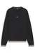 Cotton-terry sweatshirt with signature stripes and logo