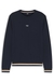 Cotton-terry sweatshirt with signature stripes and logo