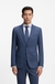 Two-piece slim-fit suit in micro-patterned stretch cloth