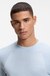Cotton-blend sweater with bodymapping structure