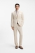 Two-piece slim-fit suit in micro-patterned fabric