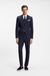 Two-piece slim-fit suit in micro-patterned fabric