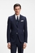 Two-piece slim-fit suit in micro-patterned fabric