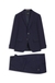 Two-piece slim-fit suit in micro-patterned fabric