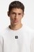 Interlock-cotton T-shirt with metallic stacked-logo badge