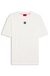 Interlock-cotton T-shirt with metallic stacked-logo badge
