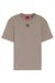 Interlock-cotton T-shirt with metallic stacked-logo badge