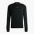 Knitted-Cotton Sweater With Blue Logo Label