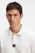 Interlock-cotton polo shirt with stacked logo