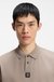 Interlock-cotton polo shirt with stacked logo