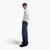 Regular-Fit Jeans In Dark-Blue Stonedwashed Denim