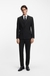 Slim-fit jacket in wool-blend poplin