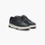 Mesh-Trim Trainers In Faux Leather