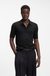 Knitted-cotton sweater with polo collar