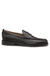 Leather loafers with penny trim