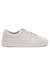 Suede trainers with gold-tone foil logo