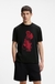 Cotton-jersey T-shirt with biker-inspired and roses graphic