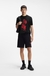 Cotton-jersey T-shirt with biker-inspired and roses graphic