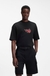 Oversized-fit cotton T-shirt with biker and roses graphic