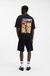 Oversized-fit cotton T-shirt with biker and roses graphic