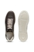 Leather trainers with gold-tone logo