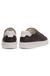 Leather trainers with gold-tone logo