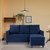 neudot Saya LHS Sectional Sofa for Living Room |4 Person Sofa| Premium Fabric with Cushioned Armrest | 12 Months Warranty| Solid Wood Frame| 4 Seater in Saya Blue Color DIY(Do-It-Yourself)