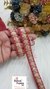 Candy Pink Embroidered Design Trim
