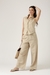 Women Beige Linen Flare Pant