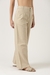 Women Beige Linen Flare Pant
