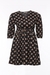 Womens Black Printed Fit & Flare Dress