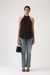 Womens Black Printed Flowy Top