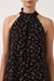 Womens Black Printed Flowy Top