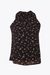 Womens Black Printed Flowy Top