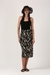 Women Black Printed Wrap Skirt