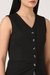 Womens Black Waistcoat Top