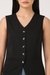 Womens Black Waistcoat Top