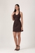 Womens Stretch Animal Print Halter Dress