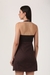 Womens Stretch Animal Print Halter Dress