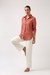 Womens Coral Linen Shirt