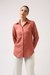 Womens Coral Linen Shirt
