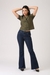 Womens Olive Blazer Top