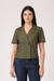 Womens Olive Blazer Top