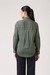 Womens Green Navy Cotton Side Stripe Shirt