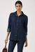 Womens Indigo Denim Long Sleeve Shirt