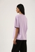 Womens Lavender Solid Oversized Tee