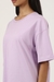 Womens Lavender Solid Oversized Tee