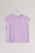 Womens Lavender Solid Wide Armhole Tee